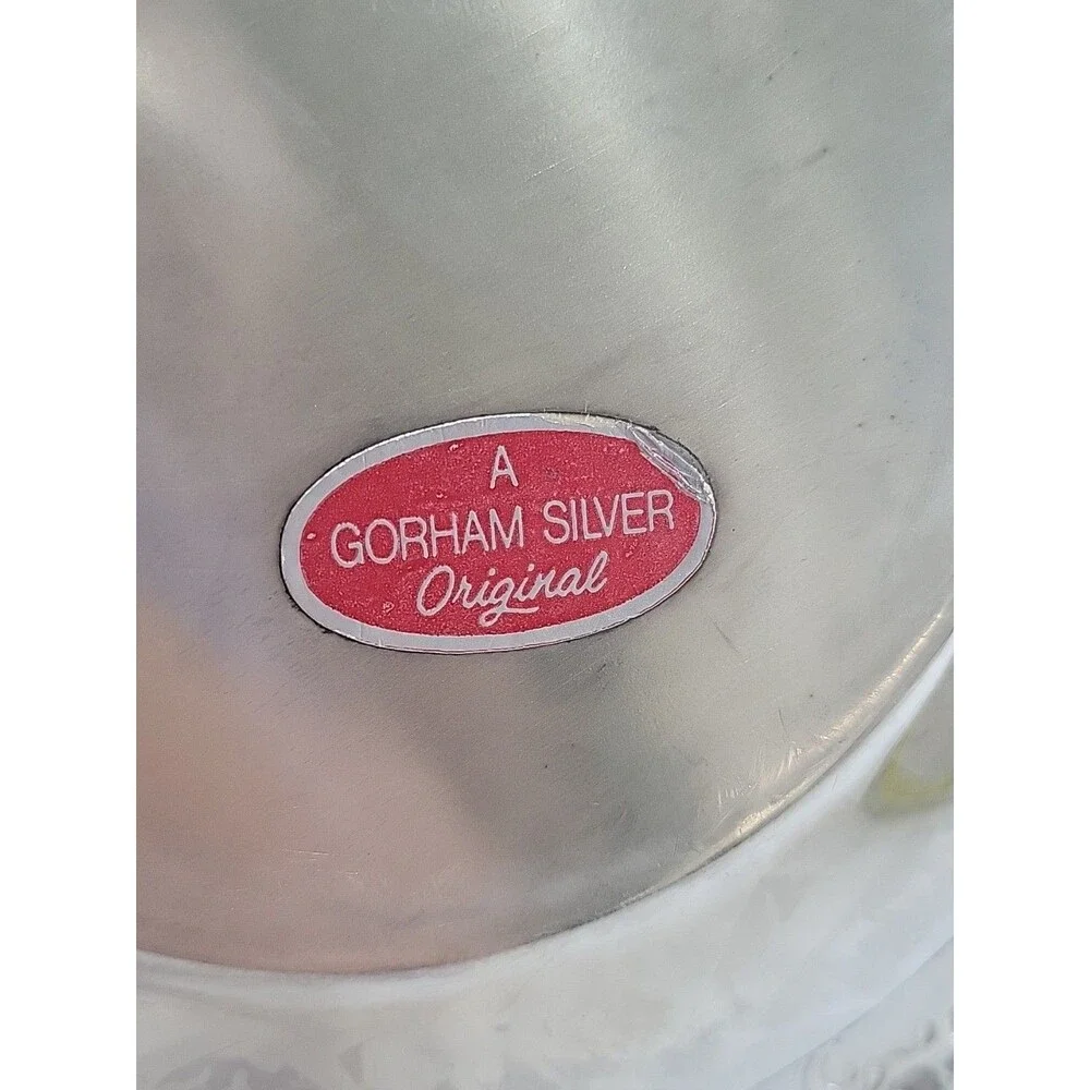 Vintage Gorham Silverplate Serving Bowl YC1308 Ornate Scroll Border 10